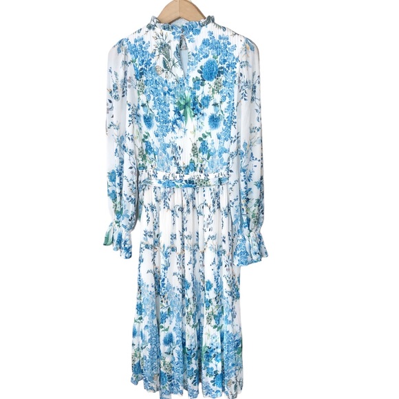 VICI Tempe Floral Ruffle Pleated Midi Dress S - Picture 7 of 14